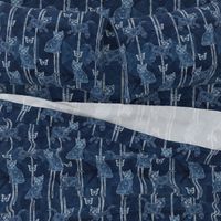 Shibori cats and butterflies