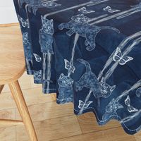 Shibori cats and butterflies