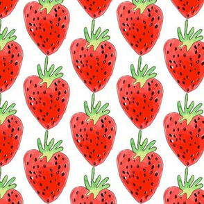 Watercolor-Strawberry-Spoonflower