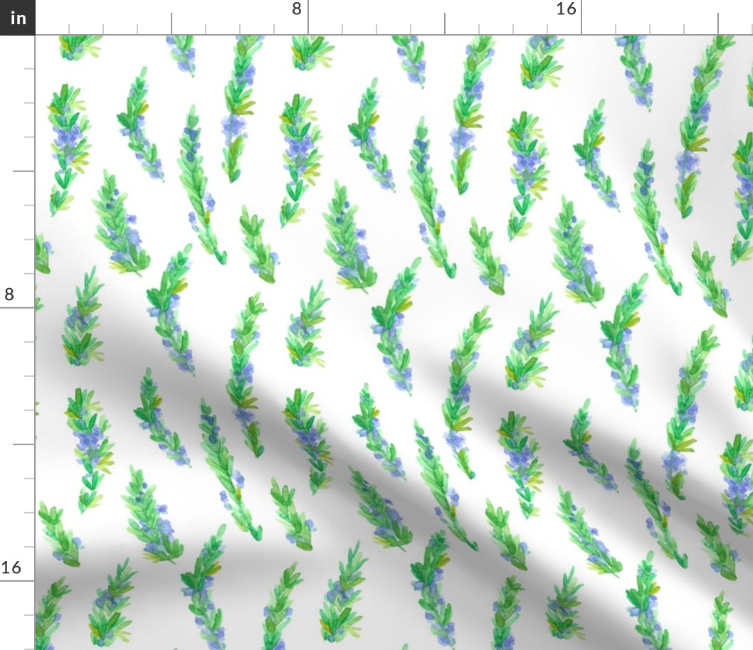 herb flowering rosemary fabric