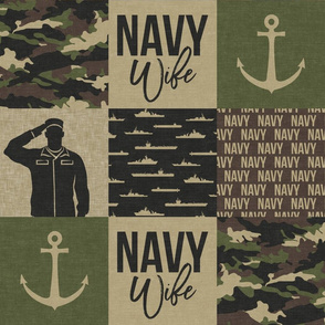 Navy Wife - military wife patchwork - OG  - LAD19