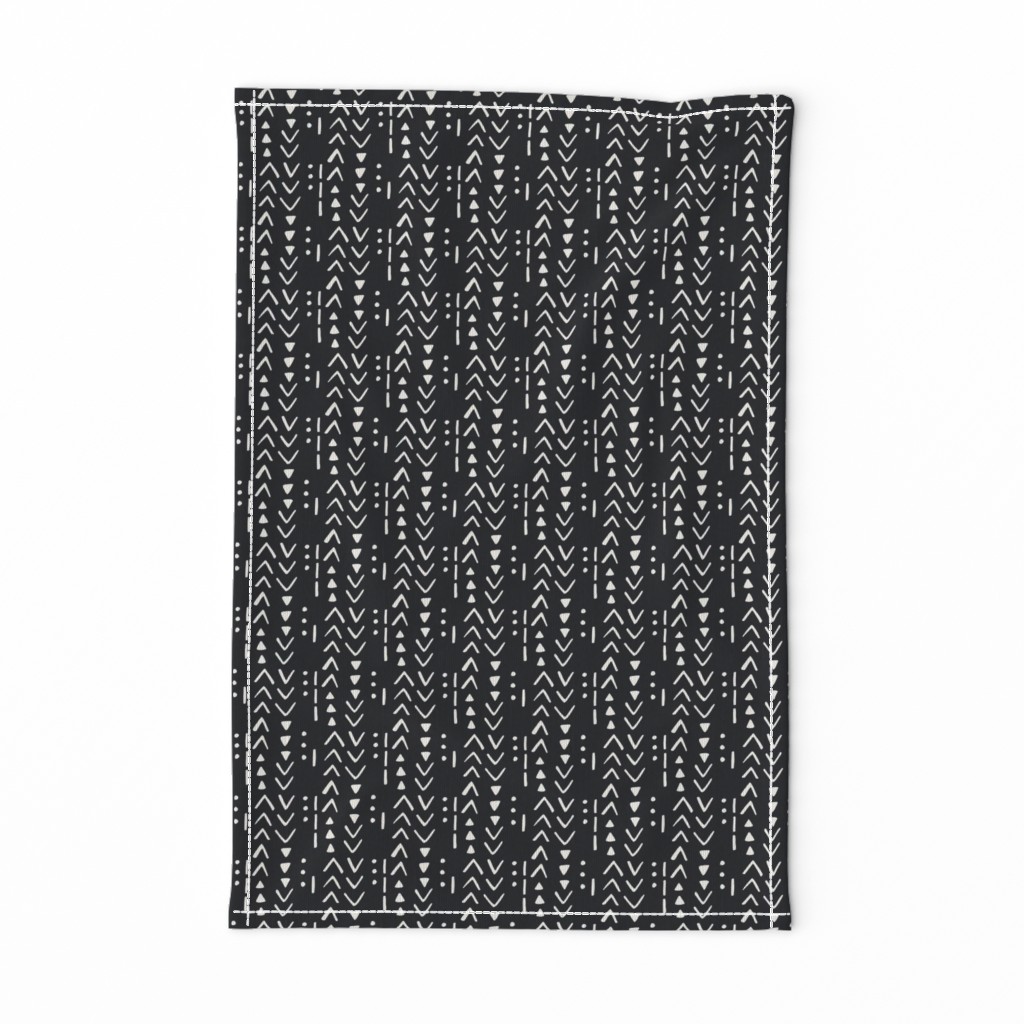 Fresh Spring Mudcloth - Black and Linen