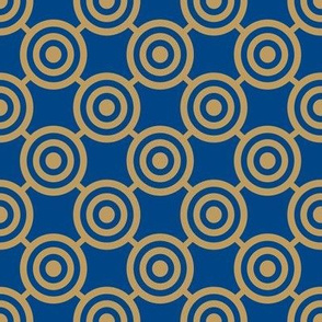 Blue and Gold Bullseye Circles