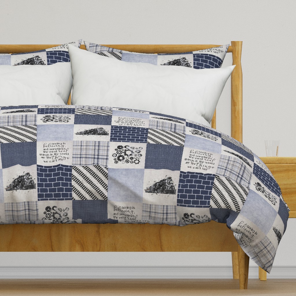 Steam Engine - Wholecloth Cheater Quilt