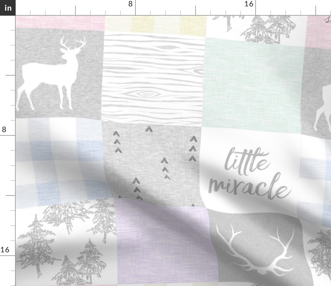 Little miracle - rainbow baby quilt - wholecloth
