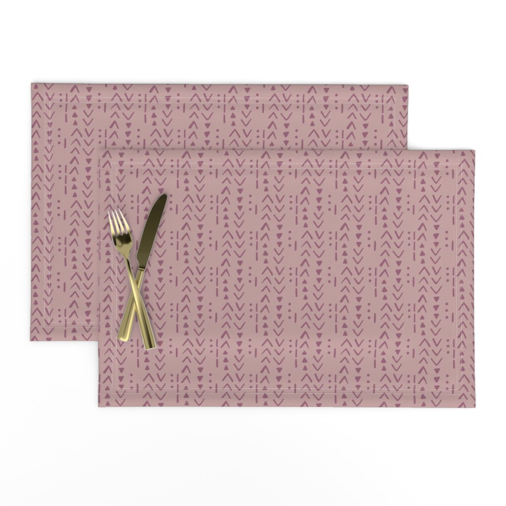 Fresh Spring Mudcloth - Mauve