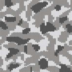 Small Knit Camouflage Gray