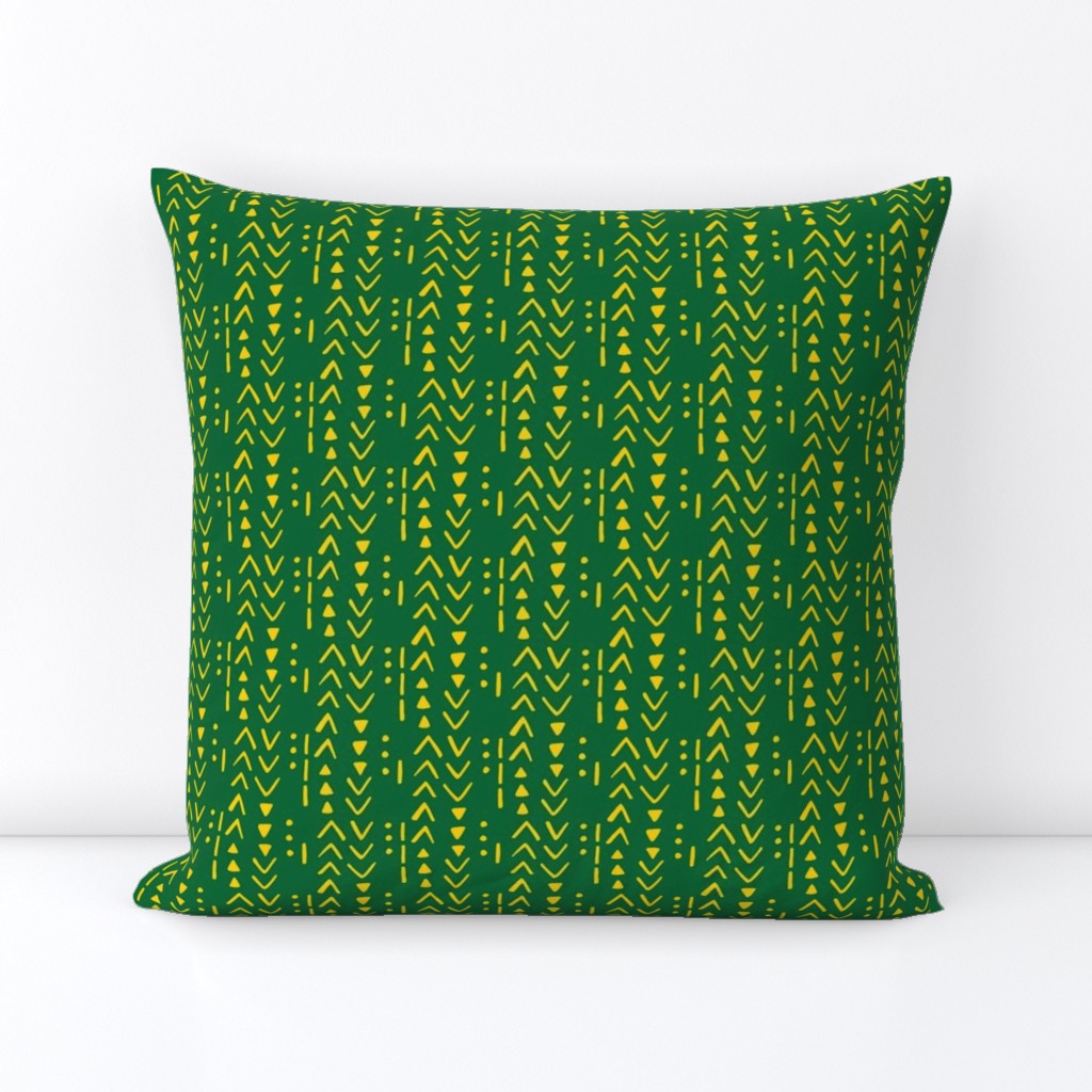 Fresh Spring Mudcloth - OFFICIAL Green and Gold