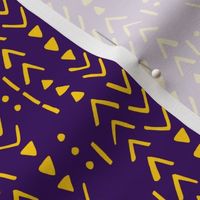 Fresh Spring Mudcloth - Purple and Gold