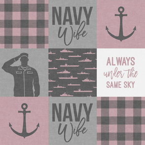 Navy Wife - Always under the same sky - mauve  plaid -  LAD19