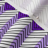 Op Art Zig Zags and Boxes in Purple