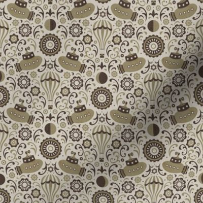 Steampunk Verne Damask (Small)