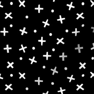 Noughts and Crosses White on Black