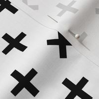 Crosses Black on White