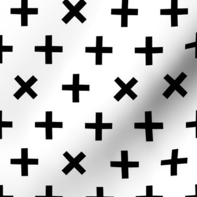 Crosses Black on White