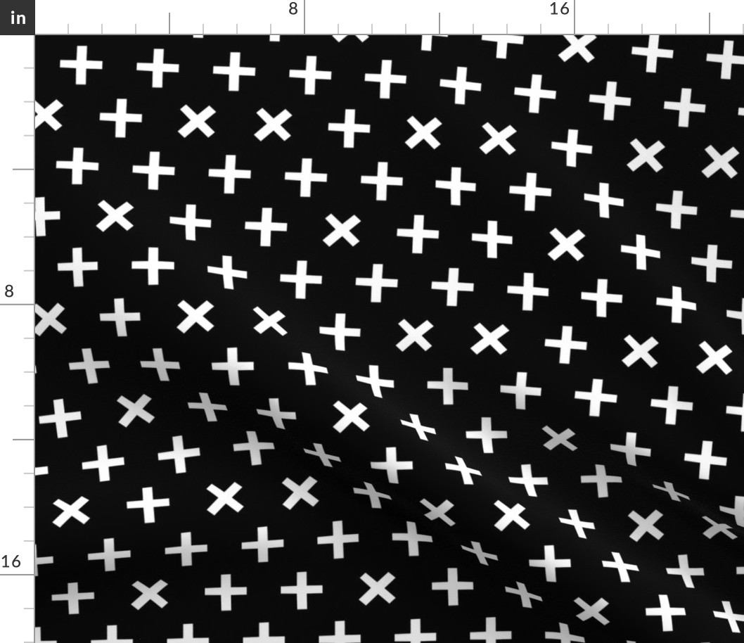 Crosses White on Black