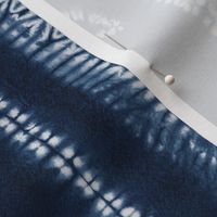 Indigo shibori floral stripes  - Large