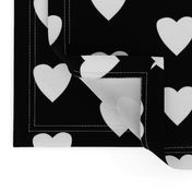 Simple Heart // White  on Black