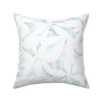 Joy - large white flowers light blue watercolor 