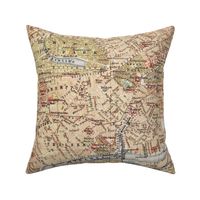 London vintage map, 42 inches wide