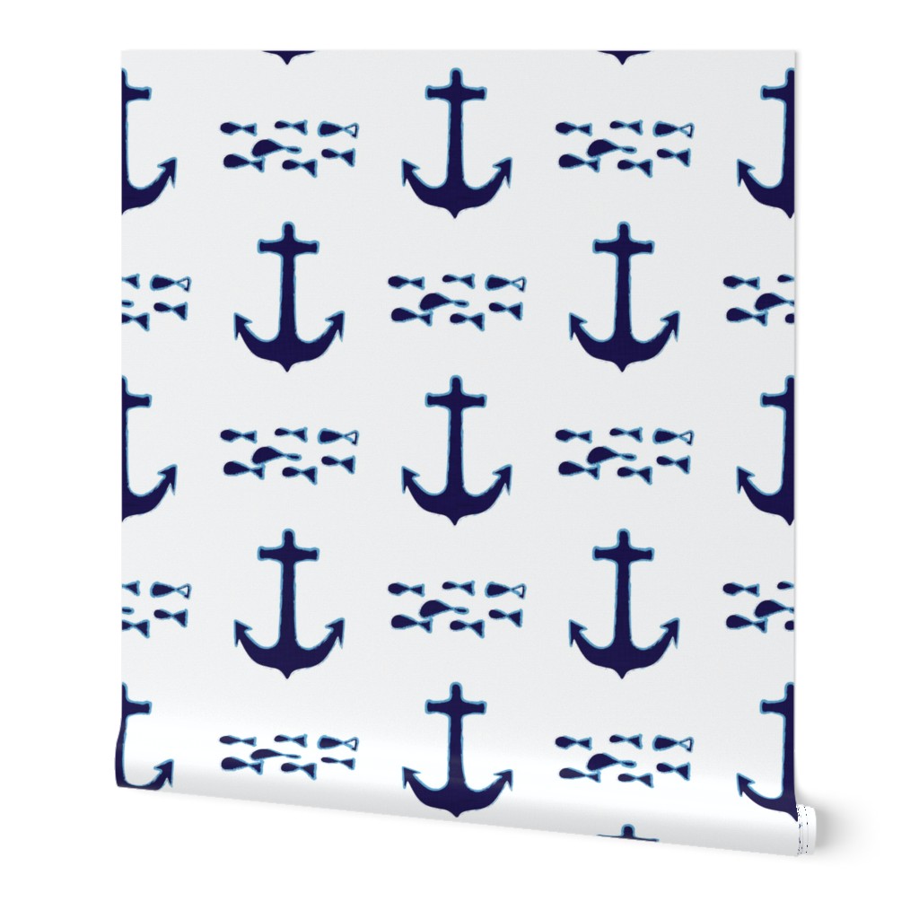 anchor white blue
