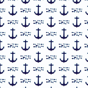 anchor white blue