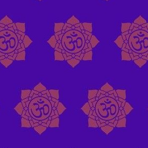 Lotus Om Rose on violet-