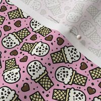 chocolate chip cone mix on pink small
