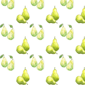 Watercolor Pears 