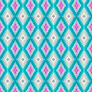 kilim pink and teal mini