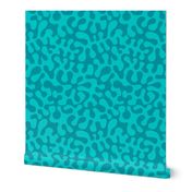 abstract retro groovy turquoise / teal abstract // Matisse inspired // Groovy //  