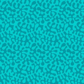 abstract retro groovy turquoise / teal abstract // Matisse inspired // Groovy //  