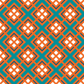 The Aqua and the Orange: Kind of Argyle #3 - SMALL 