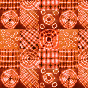 tie dye orange nine-square