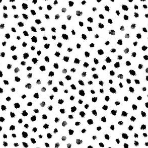 Watercolor Dalmation Spots - Black and White