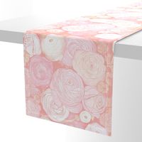 ranunculus garden floral: rose gold