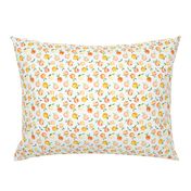 Peachy summer • watercolor peach pattern with polka dot, small scale