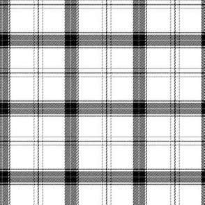 plaid black white and grey