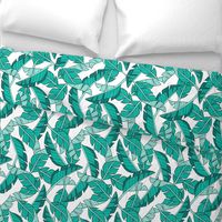 banana leaves - white, large