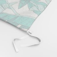 banana leaves - white, large