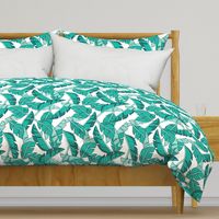 banana leaves - white, large