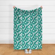 banana leaves - white, large