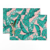 banana leaves - blush, large