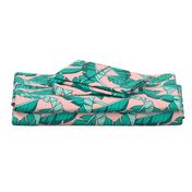 banana leaves - blush, large