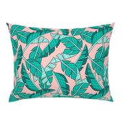 banana leaves - blush, large