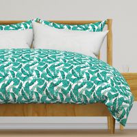 banana leaves - white, small