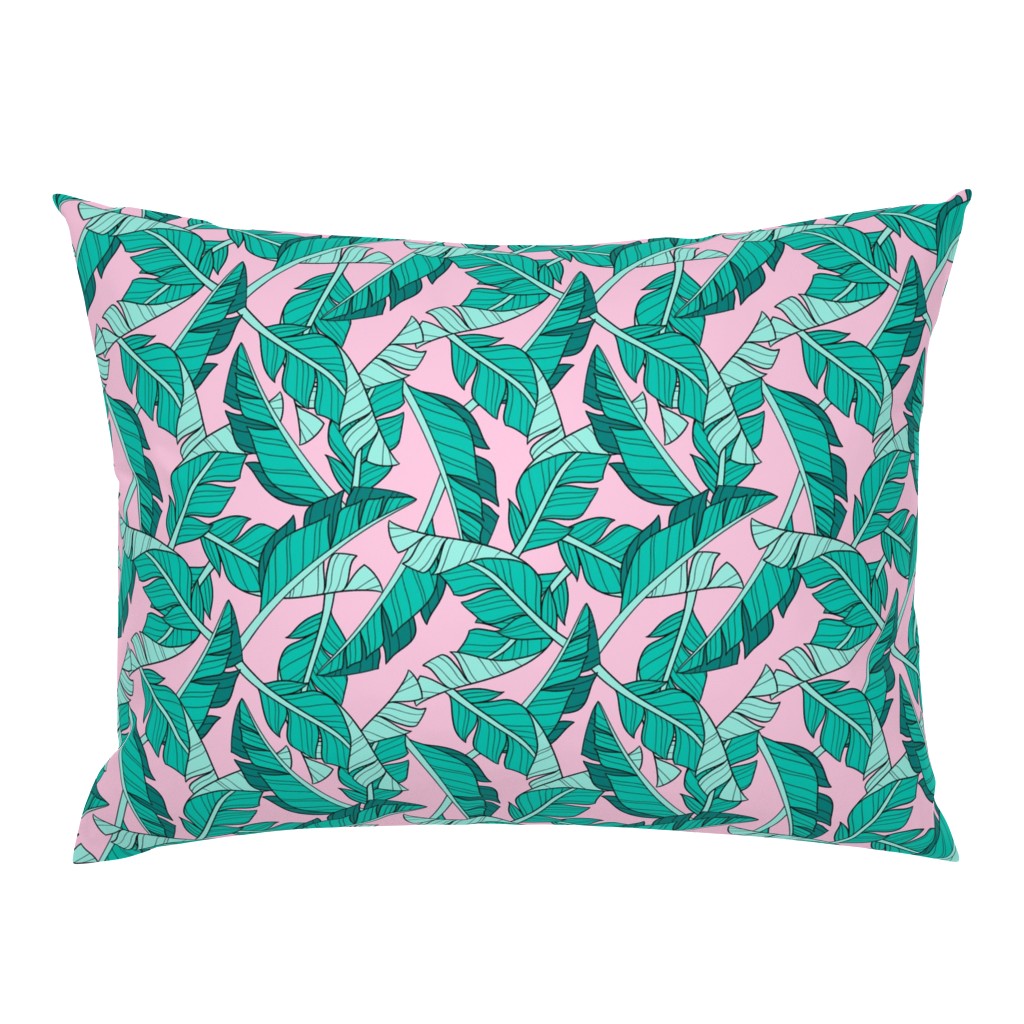 banana leaves - pink, small