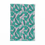 banana leaves - pink, small