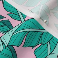 banana leaves - pink, small