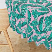 banana leaves - pink, small